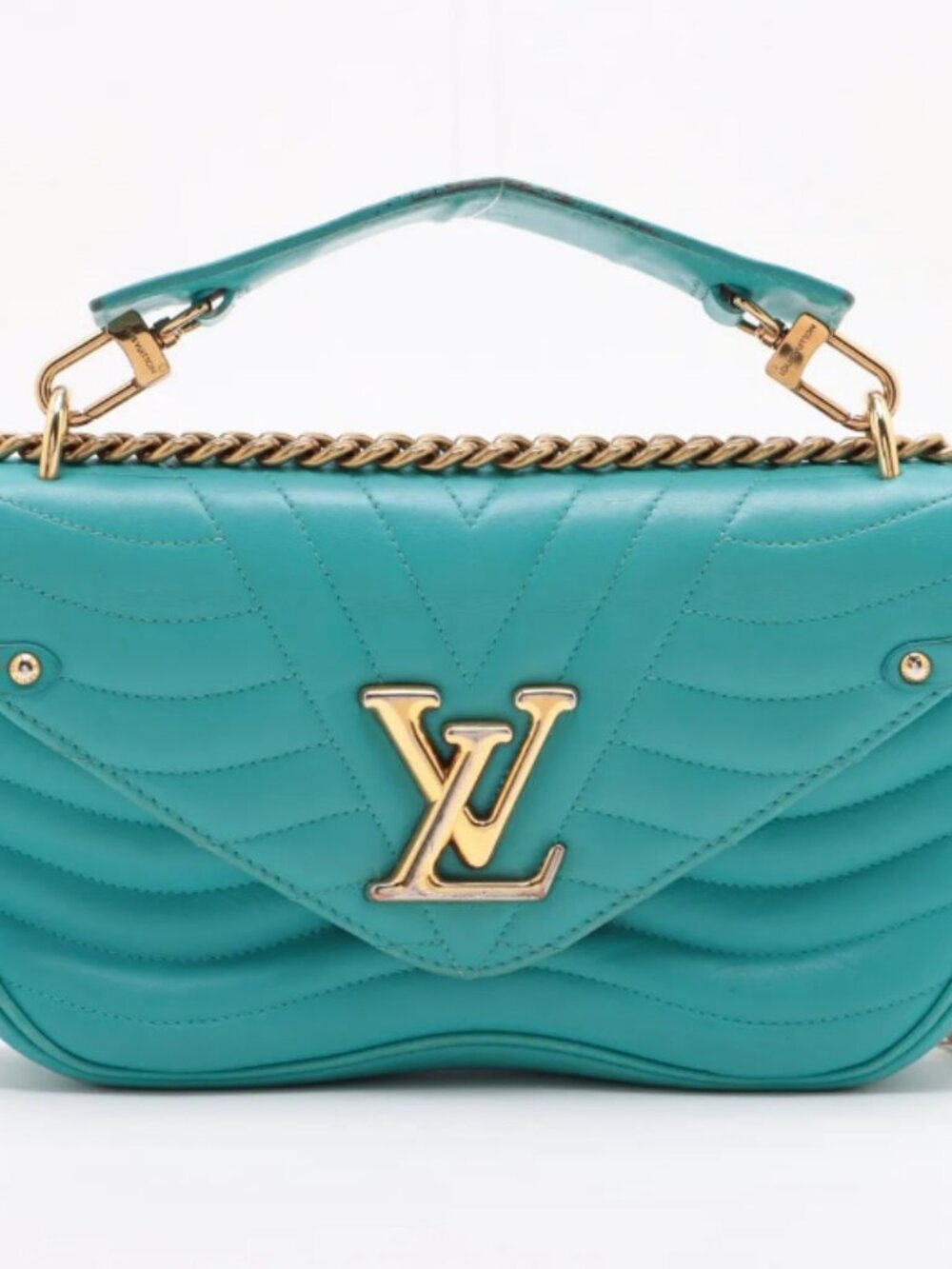 Louis Vuitton New Wave Chain Bag MM Tiffany Blue